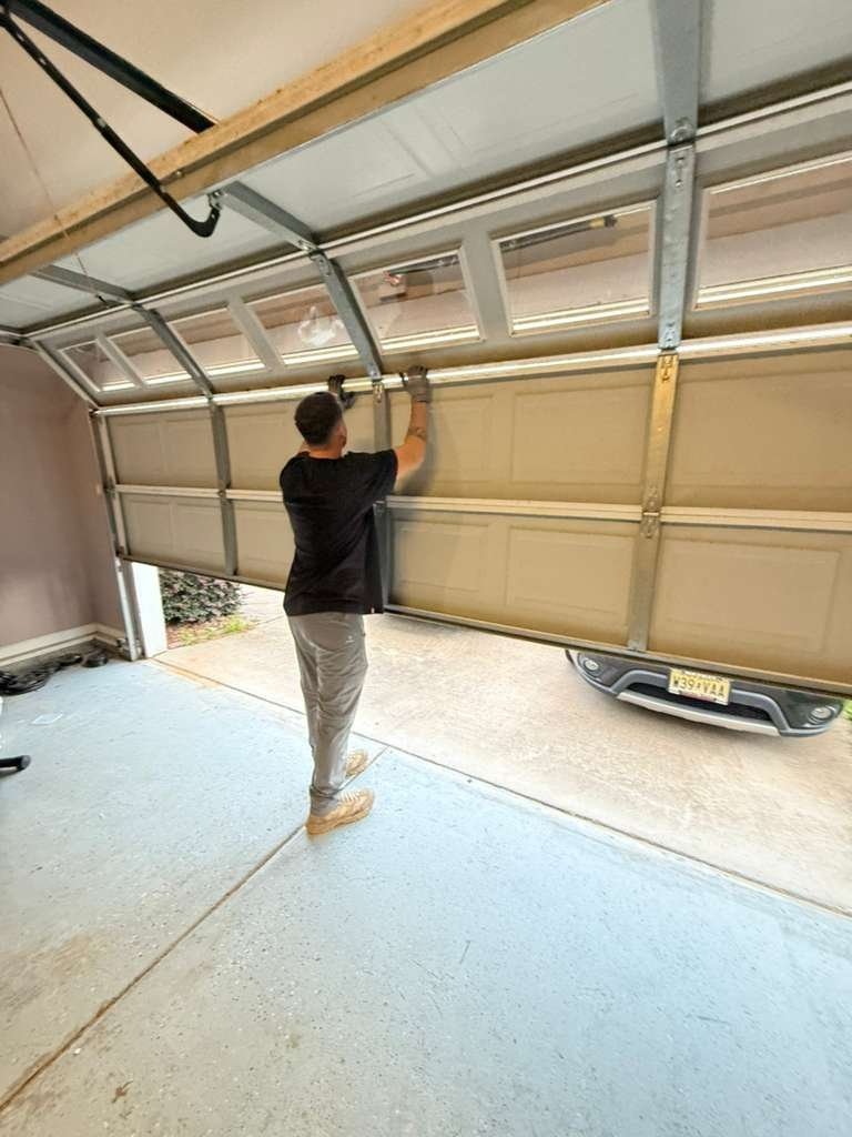 Garage door repair work