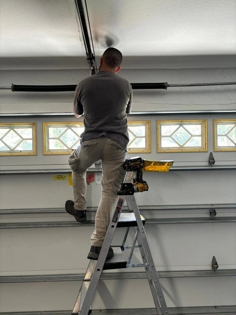 Garage Door Opener Installation work on a garage door